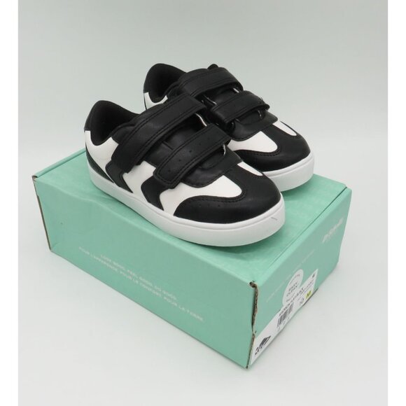 Dr Scholls Black & White Kids Sneakers Faux Leather Upper Size 10 NEW - Picture 1 of 8